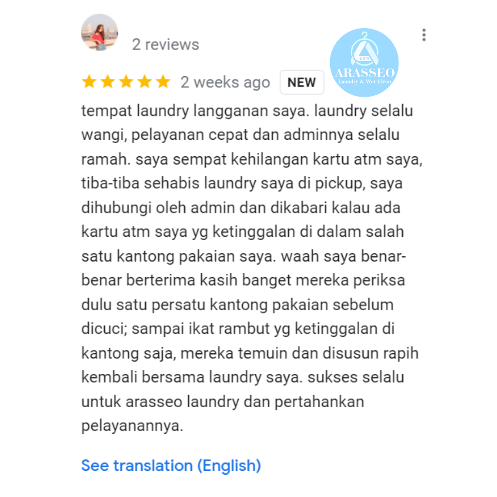 Review 2 Laundry Arasseo Aniva Terdekat