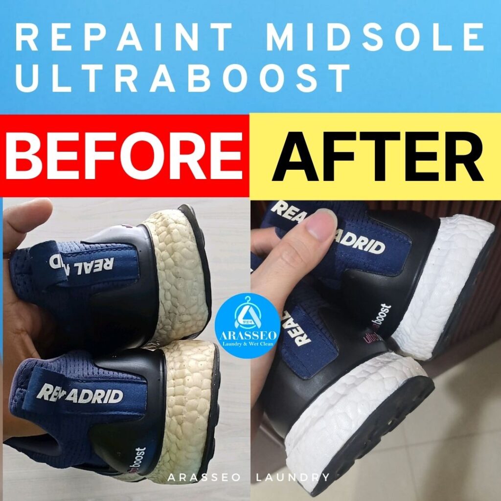 Foto Repaint Midsole Ultraboost Sepatu Arasseo Laundry