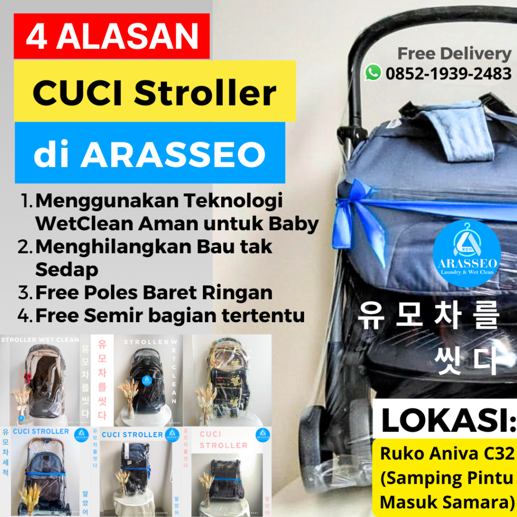 Foto Cuci Stroller Bayi laundry Arasseo Aniva GS BSD