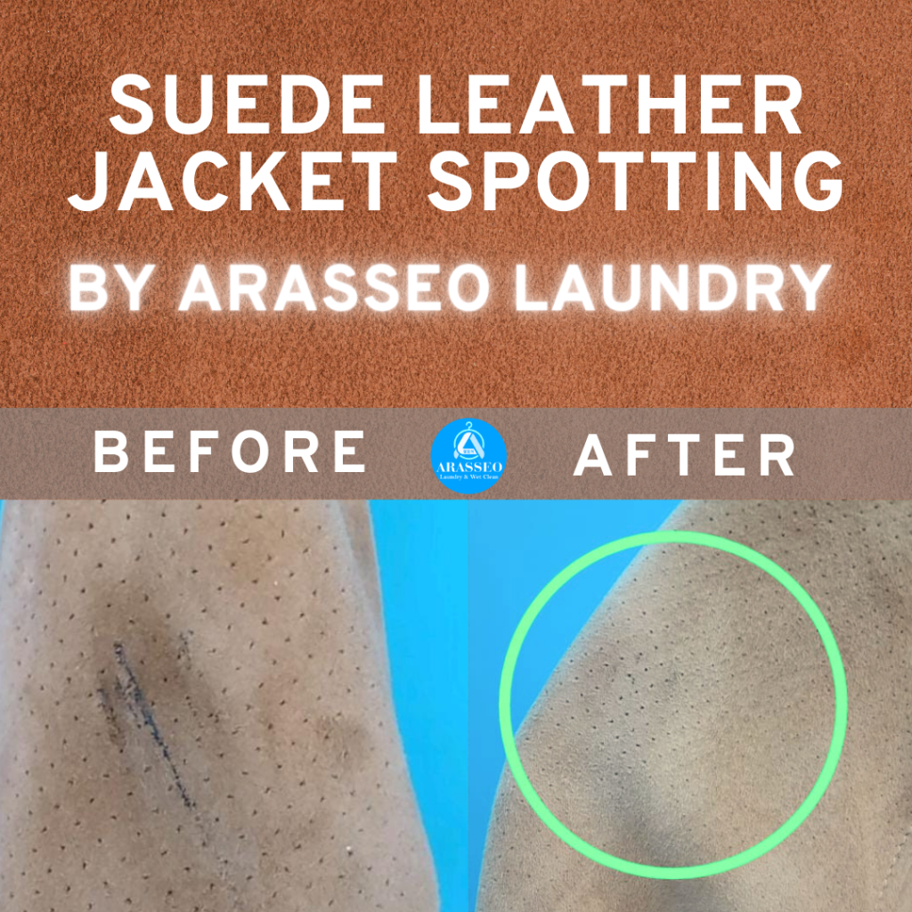 Foto Cuci Jaket Suede Leather Aniva GS Arasseo Laundry